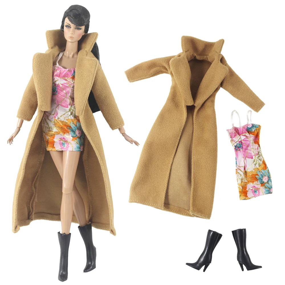 New 3 Items/Set Doll Outfit Fashion Long Coat +Vest + Shoes Modern Dress Clothes for Barbie Doll Accessories 1/6 Doll Toys
New 3 Items/Set Doll Outfit Fashion Long Coat +Vest + Shoes Modern Dress Clothes for Barbie Doll Accessories 1/6 Doll Toys