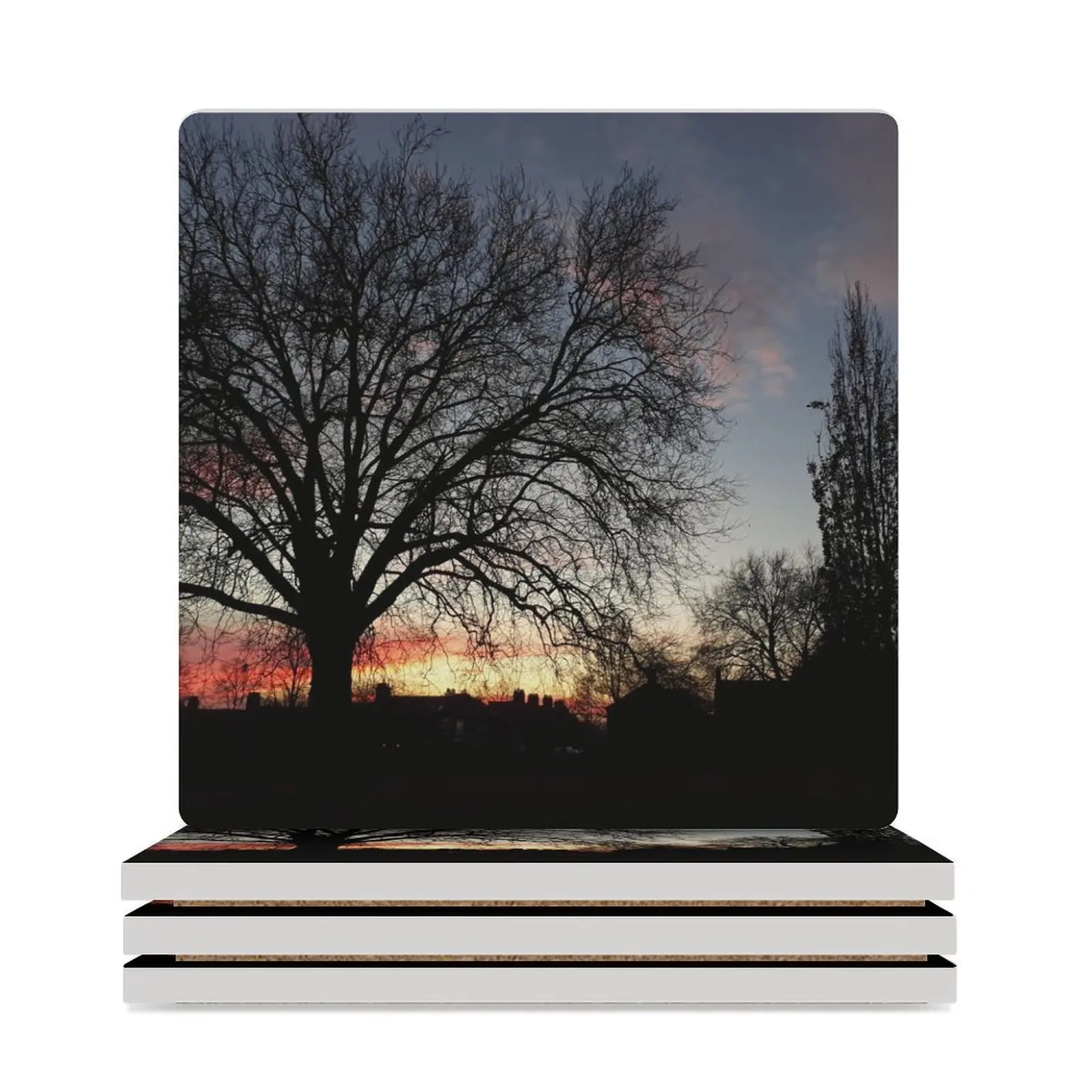 Подставки для керамических напитков с изображением заката 
Подставки для керамических напитков с изображением заката