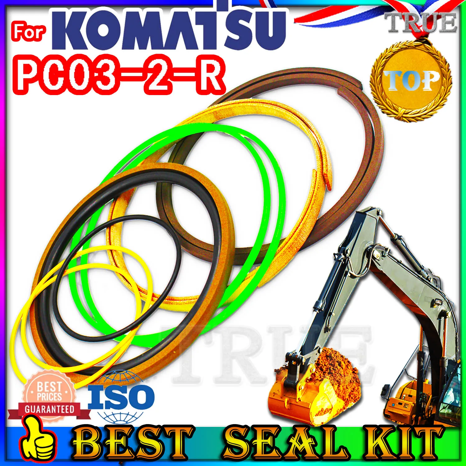 

For KOMATSU PC03-2-R Oil Seal Repair Kit Boom Arm Bucket Excavator Hydraulic Cylinder PC03 2 R Swivel Pilot Regulator Injector