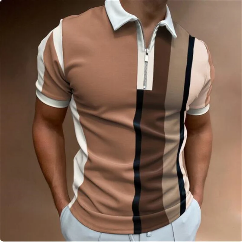 2023 Polo T Shirt for Men Summer Chic Plaid Stripe Golf Casual polo shirts Polo Shirts Collar Zipper Design Men Street Clothes
2023 Polo T Shirt for Men Summer Chic Plaid Stripe Golf Casual polo shirts Polo Shirts Collar Zipper Design Men Street Clothes