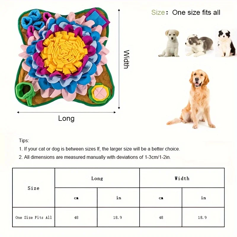 Pet Sniffing Training Mat Dogs Cats Educational Stress 8 Pet Supplies