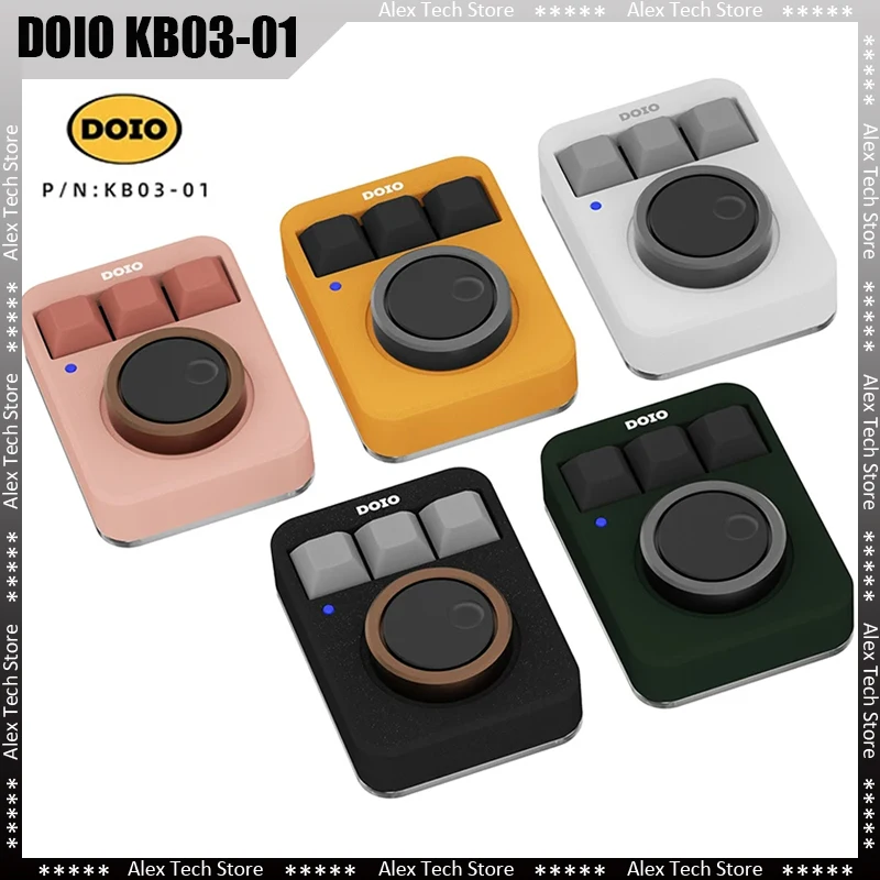 

Doio Kb03-01 Mechanical Mini Keyboard Hot Swap Two Knob Rgb Bottom Shell Aluminum Designer Cute Rgb Backlit Customize Qmk Via Ps