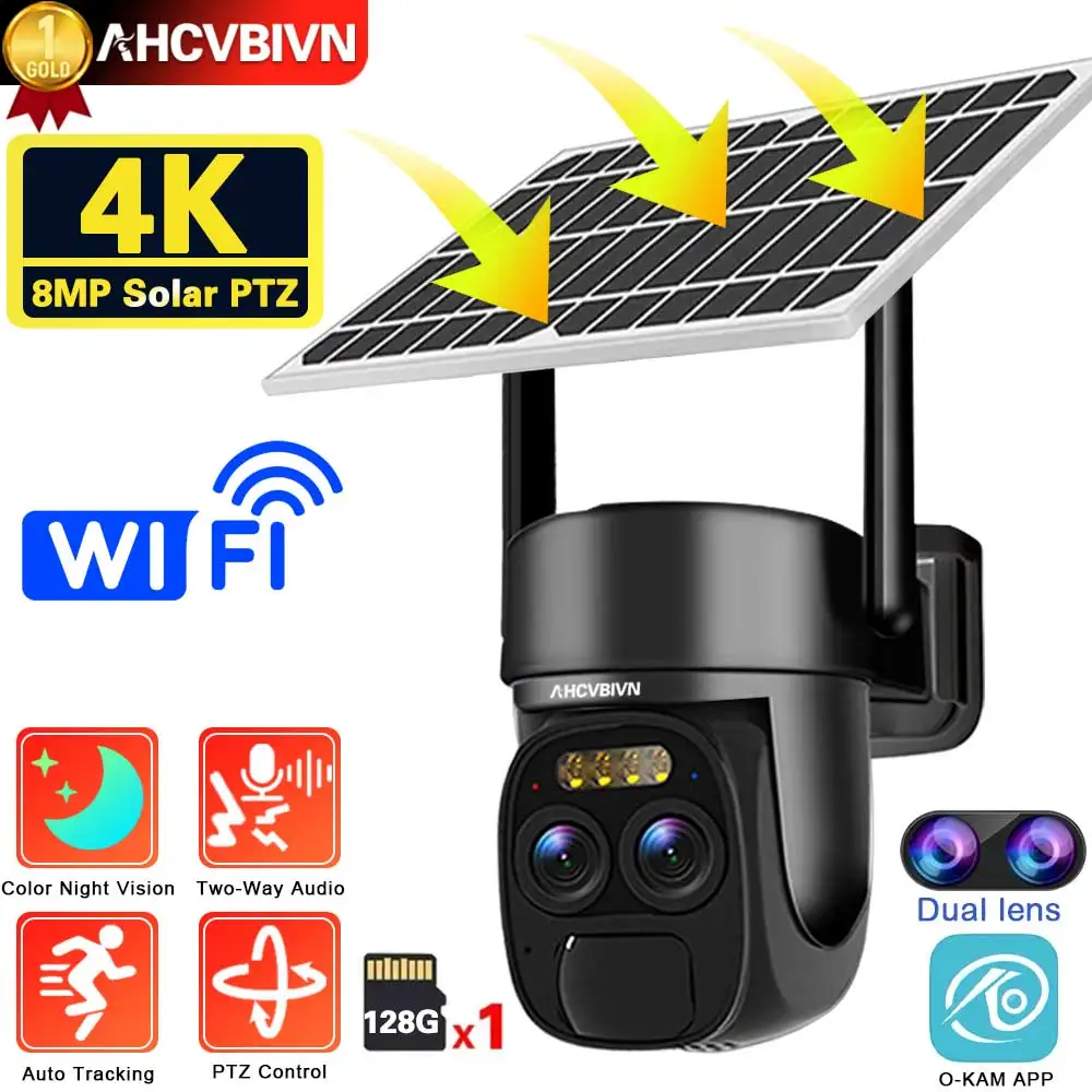 10х оптический зум 8MP двойной объектив WIFI PTZ Солнечная камера 4K Наружная Двухсторонняя Аудио Цветная камера ночного видения с встроенной батареей
10х оптический зум 8MP двойной объектив WIFI PTZ Солнечная камера 4K Наружная Двухсторонняя Аудио Цветная камера ночного видения с встроенной батареей