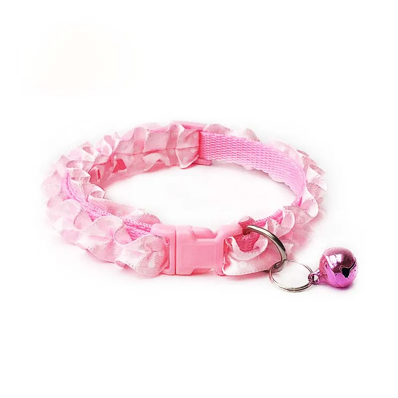 Cute Lace Sweet Pet Collar Necklace Dog Cat Collar With Bell Pendant Adjustable Small Medium Dogs Puppy Supplies Safety Buckle
Cute Lace Sweet Pet Collar Necklace Dog Cat Collar With Bell Pendant Adjustable Small Medium Dogs Puppy Supplies Safety Buckle