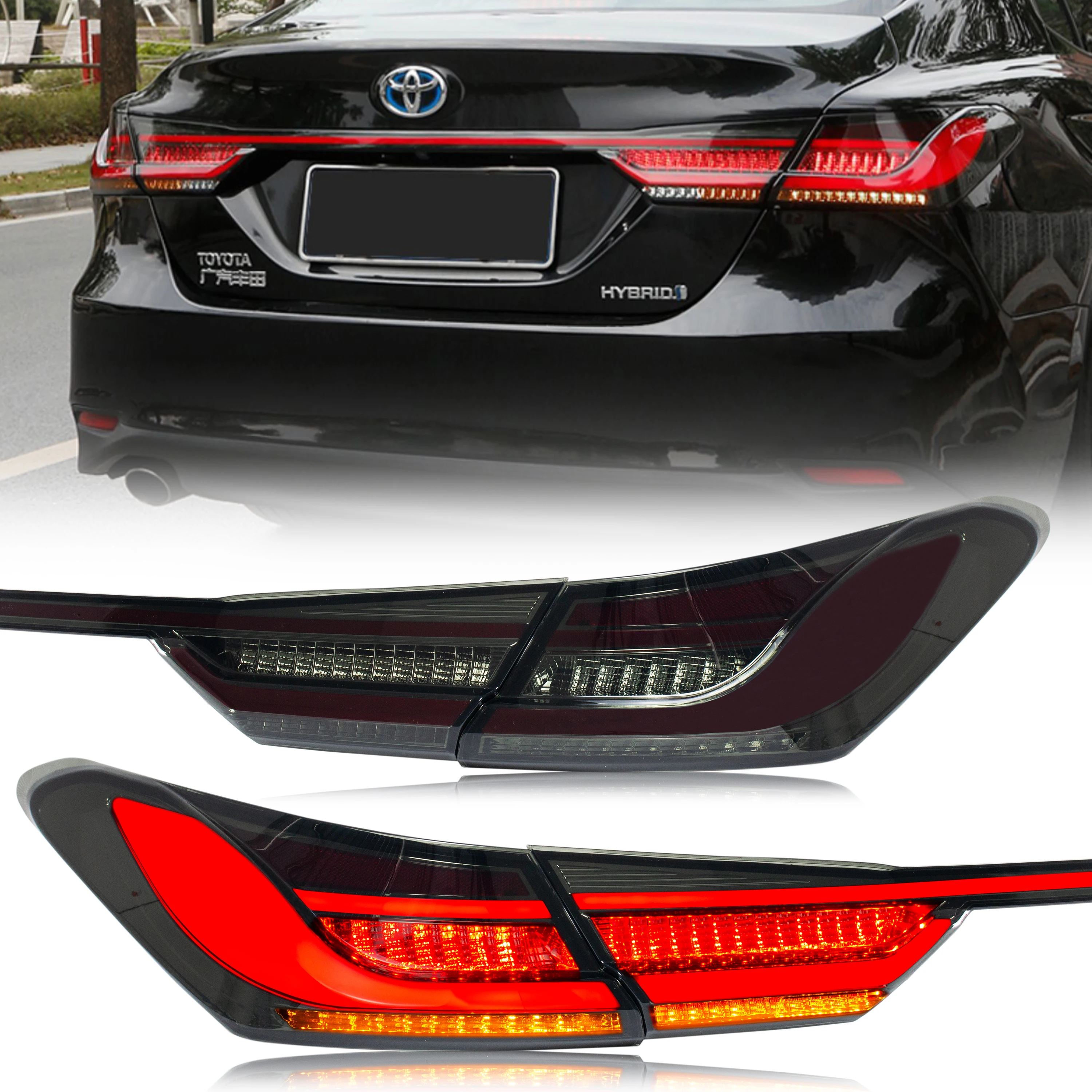 

LED Tail Lights & Trunk Lamp for Toyota 8th GEN Camry 2018-2023 SE LE TRD Start-up Animation Sequential Indicator Rear Lamps