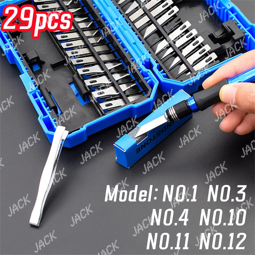 

29pcs Carving Knife Set Carbon Steel Craft Artwork Engraving Wood Spoon Cutter Set Model Repair Multipurpose Sculpture Scalpel