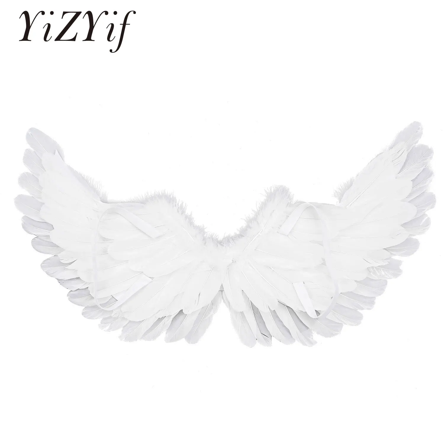 

White/Black Angel Feather Wings Halloween Christmas Decor Party Photo Props Stage Performance Show Adult Kid Birthday Angel Wing