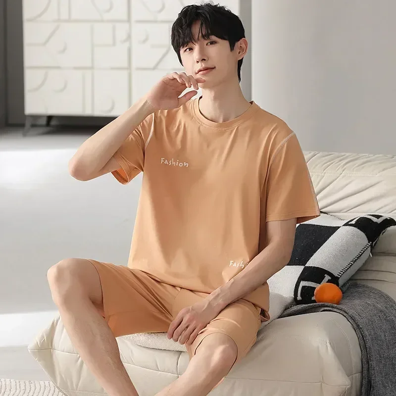 

Shorts Male Casual And Round Set Pyjamas Homewear Short Sleepwear Men Tops Pijamas Summer Sleep New Pjs Pajamas Neck Comfortable