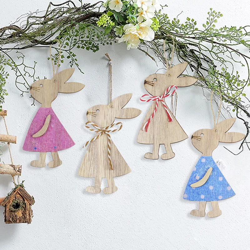 4pcs/set Easter Rabbit Wooden Pendant DIY Wood Hanging Craft Cute Bunny Easter Ornament Home Party Decoration Supplies Kids Gift
4pcs/set Easter Rabbit Wooden Pendant DIY Wood Hanging Craft Cute Bunny Easter Ornament Home Party Decoration Supplies Kids Gift