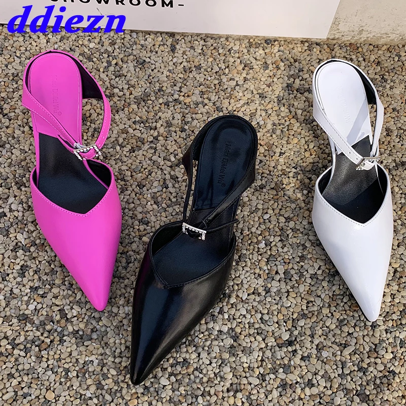 Women Heeled Sandals Mules Female Slip On Rhinestones Fashion Pointed Toe Ladies Slides High Heels Pumps Shoes For Woman 2023
Women Heeled Sandals Mules Female Slip On Rhinestones Fashion Pointed Toe Ladies Slides High Heels Pumps Shoes For Woman 2023