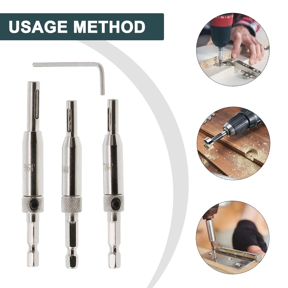 3pcs Self Centering Hinge Drill Bits Set For Door Cabinet Pilot Holes HSS Hex Groove Woodworking Tools
3pcs Self Centering Hinge Drill Bits Set For Door Cabinet Pilot Holes HSS Hex Groove Woodworking Tools