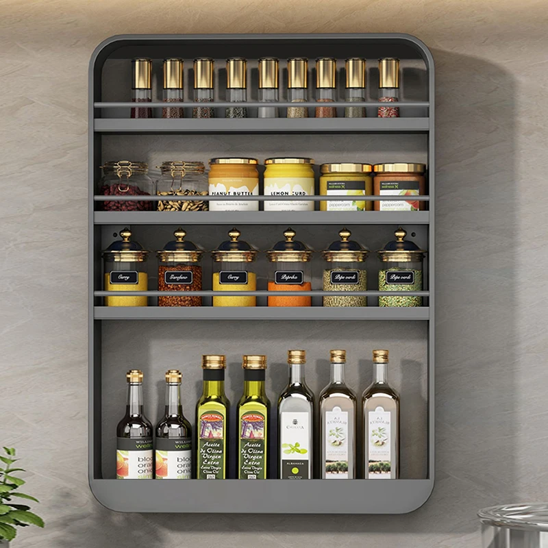 Aoliviya Official Kitchen Spice Rack Wall-Mounted Multi-Layer Punch-Free Gray Wall Spice Jar Bottles for Soy Sauce and Vinegar S
Aoliviya Official Kitchen Spice Rack Wall-Mounted Multi-Layer Punch-Free Gray Wall Spice Jar Bottles for Soy Sauce and Vinegar S