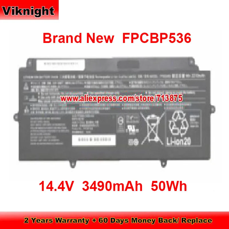 

Brand New FPCBP536 Battery CP737634-01 for Fujitsu LifeBook U937-P580DE U937-P760DE U938 CP730401-01 FPB0340S 14.4V 3490mAh 50Wh