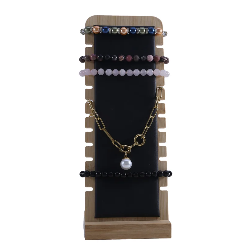 Jewelry Display Stand Solid Color Bamboo Necklace Bracelet Wooden Storage Rack Multiple Convenient Showcase Holder Board
Jewelry Display Stand Solid Color Bamboo Necklace Bracelet Wooden Storage Rack Multiple Convenient Showcase Holder Board