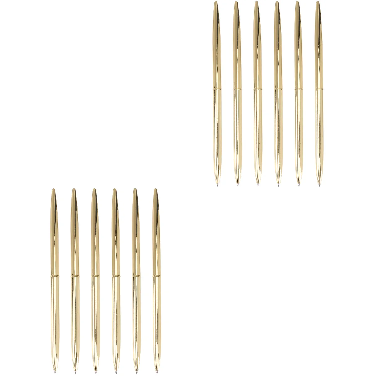 12 Pcs Rotation Metal Business Ballpoint Pen Lightweight Metal Black Ink Pen for School Office Supplies Bank (Golden)
12 Pcs Rotation Metal Business Ballpoint Pen Lightweight Metal Black Ink Pen for School Office Supplies Bank (Golden)