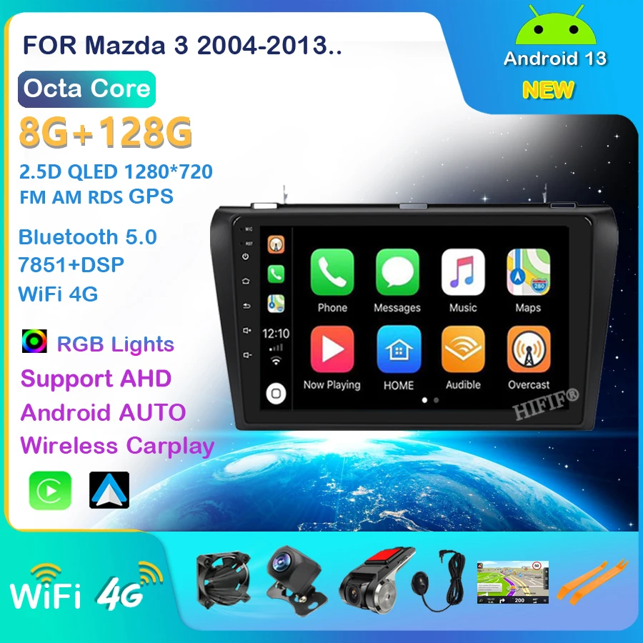 Автомобильный радиоприемник 8G + 128G Android 13 для Mazda 3 2004-2013 maxx axel Wifi автомобильный стерео dvd gps навигация стерео Мультимедийный Плеер
Автомобильный радиоприемник 8G + 128G Android 13 для Mazda 3 2004-2013 maxx axel Wifi автомобильный стерео dvd gps навигация стерео Мультимедийный Плеер
