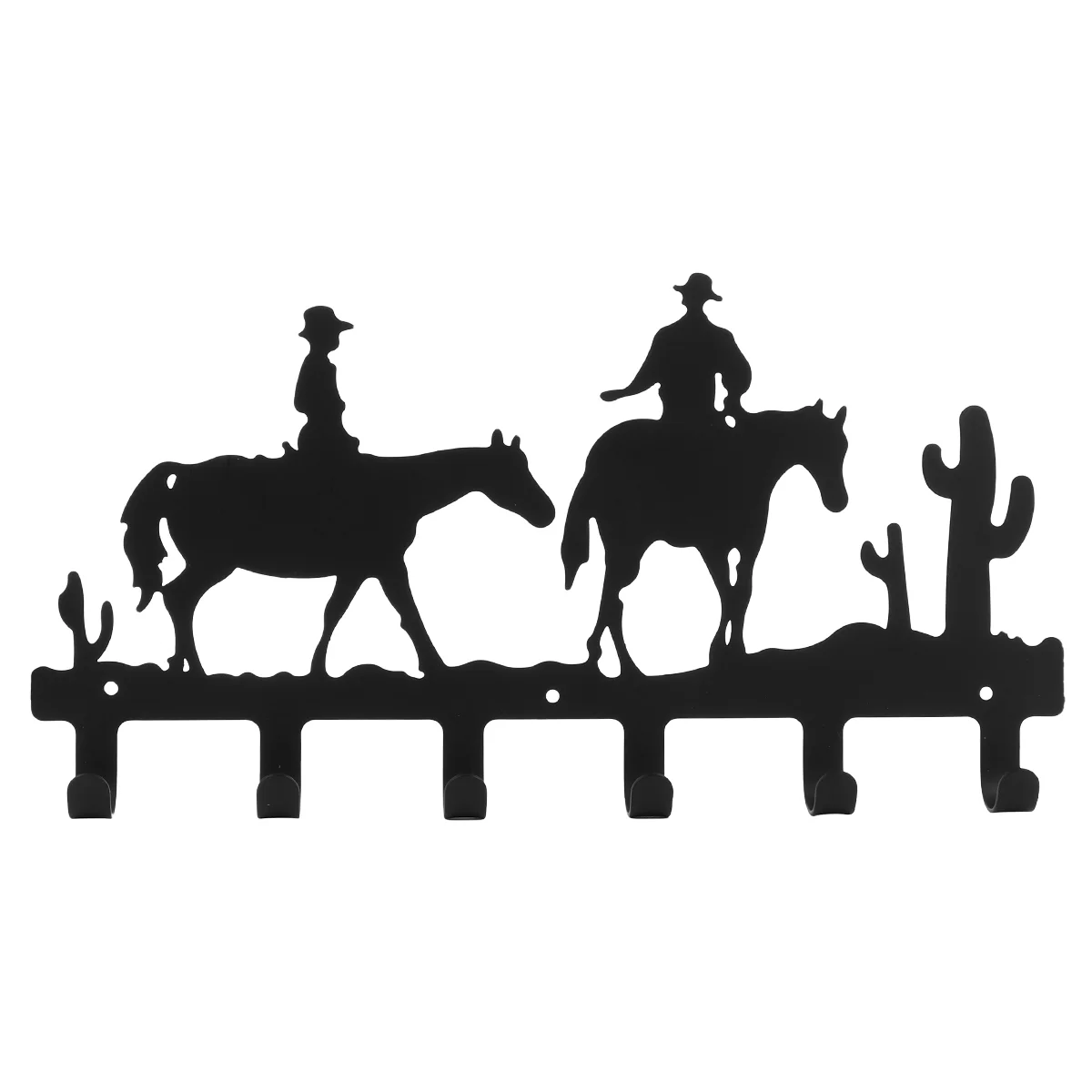 

Entrance Rack Clothes Hangers Decorative Hanging West Cowboy Hook Wall Pattern Porch Wrought Iron Storage Ornament