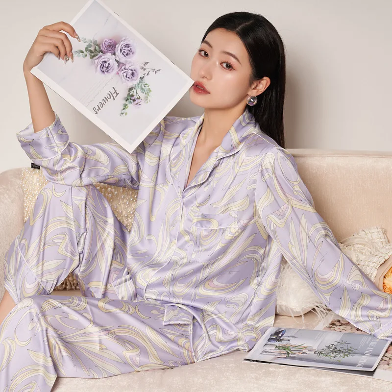 CRLAYDK 2023 New Women Pajamas Long Sleeve Nightwear Button Down Galaxy Soft Pjs Set Silk Loungewear Notch Collar Sleepwear
CRLAYDK 2023 New Women Pajamas Long Sleeve Nightwear Button Down Galaxy Soft Pjs Set Silk Loungewear Notch Collar Sleepwear