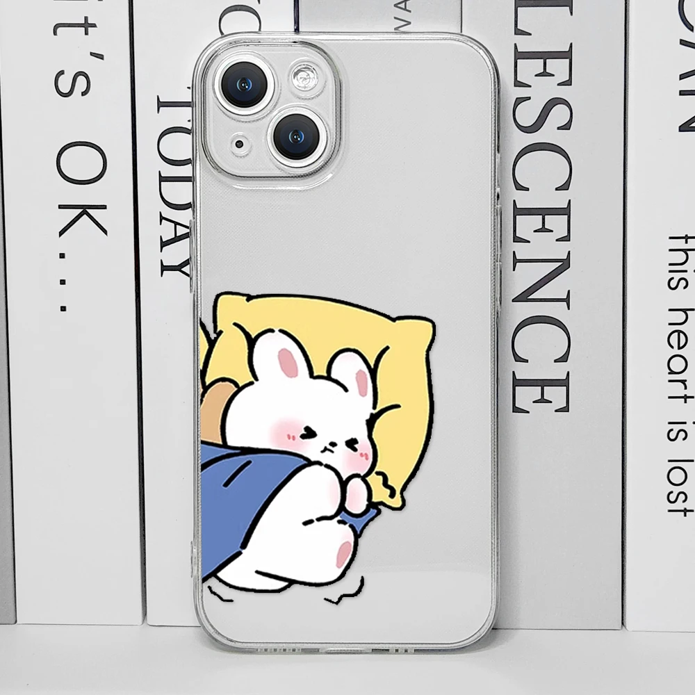 Cartoon Rabbit Bear Paired Couple Phone Case for IPhone 11 12 13 15 16 Pro Max Mini X XS 7 8 14 Plus SE2 Clear Lovers Soft Cover Cartoon Rabbit Bear Paired Couple Phone Case for IPhone 11 12 13 15 16 Pro Max Mini X XS 7 8 14 Plus SE2 Clear Lovers Soft Cover