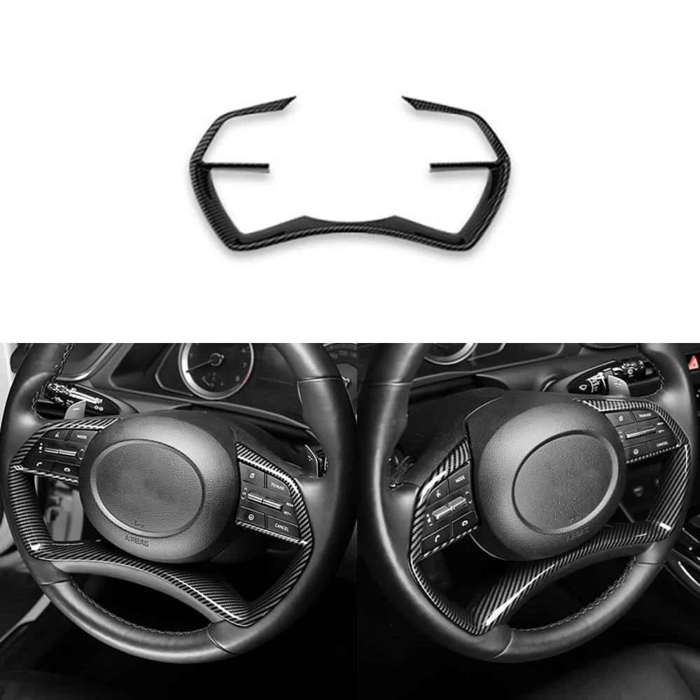 

1 PCS Car Styling Carbon Fiber Steering Wheel Frame Cover Interior Steering Wheel Panel Stickers For Hyundai Sonata DN8