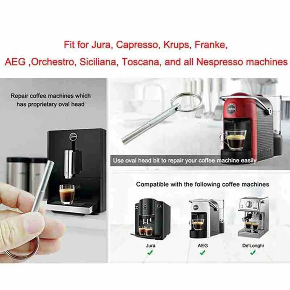 Machines Repair Tool Opening 1pcs 61mm*5.5mm Coffee For Jura For Nespresso Oval Head Bit Screws Stainless Steel
Machines Repair Tool Opening 1pcs 61mm*5.5mm Coffee For Jura For Nespresso Oval Head Bit Screws Stainless Steel