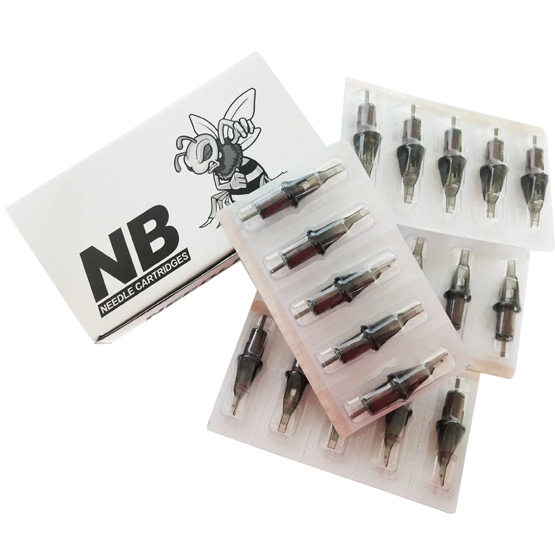 

HQ 20pcs/box Cartridge Tattoo Needles 0.3MM 0.35MM Disposable NB Needle Sterilized With Membrane Round Liner For Cartridges Tatt