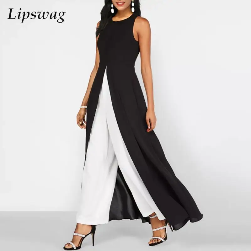 Summer Casual O Neck Sleeveless Jumpsuit Fashion Women Patchwork Dress Romper Spring Elegant Office Lady Suit Playsuit Overalls
Summer Casual O Neck Sleeveless Jumpsuit Fashion Women Patchwork Dress Romper Spring Elegant Office Lady Suit Playsuit Overalls