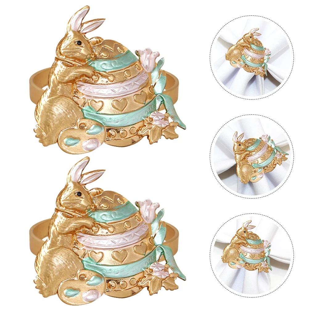Easter Rabbit Napkin Ring Metal Bunny Napkin Holder Buckle Easter Party Banquet Gift Dinning Table Decoration 
Easter Rabbit Napkin Ring Metal Bunny Napkin Holder Buckle Easter Party Banquet Gift Dinning Table Decoration