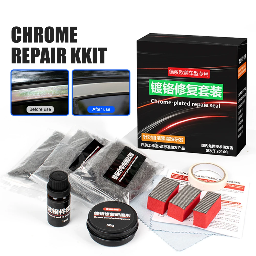 10ml Car Chrome Repair Agent Chrome Strip Stains Oxidation Removal Rust Remover Chrome Trim Refurbishment For SUV Car RV Bumpers
10ml Car Chrome Repair Agent Chrome Strip Stains Oxidation Removal Rust Remover Chrome Trim Refurbishment For SUV Car RV Bumpers