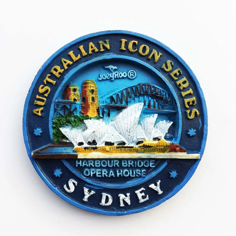 

Fridge Magnet for Souvenir Message Sticker, Creative, Sydney, Australia, Map, Logo, Resin, Decorative Crafts, Tourism Souvenir