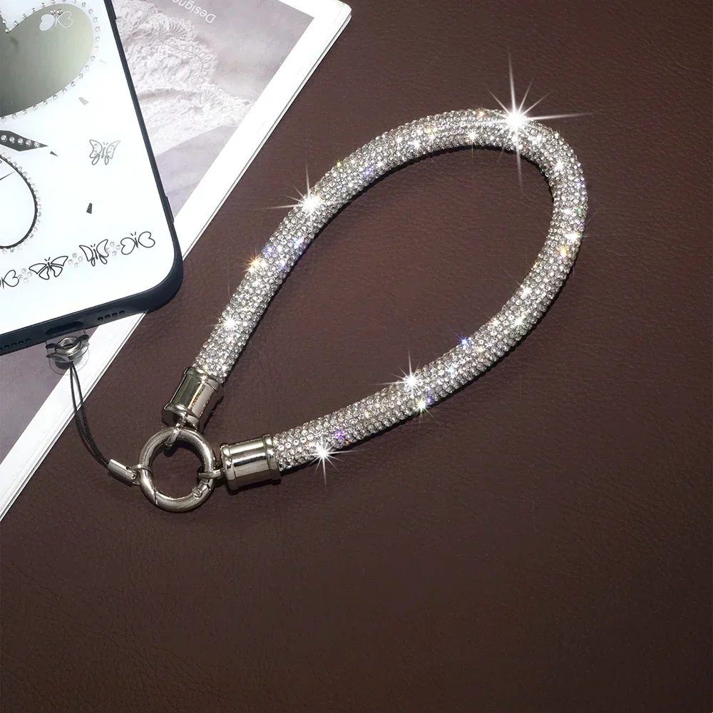 For Mobile Phone Case Colorful Rhinestone Trim Cotton Core Base Lanyard Wrist Strap Anti-Lost Sling Short Bracelet Chain
For Mobile Phone Case Colorful Rhinestone Trim Cotton Core Base Lanyard Wrist Strap Anti-Lost Sling Short Bracelet Chain