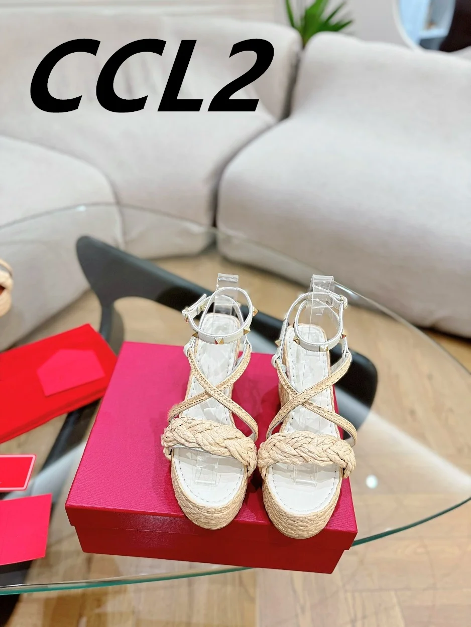 

24 years spring and summer fashion new sandals, ladies sandals, cowhide upper, cowhide lining, woven outsole, size35-41