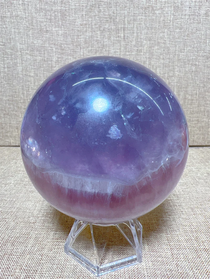 Natural Purple Fluorite Sphere With Rain Bow Free Form Carving Reiki Healing Stone Home Decoration Exquisite Gift
Natural Purple Fluorite Sphere With Rain Bow Free Form Carving Reiki Healing Stone Home Decoration Exquisite Gift
