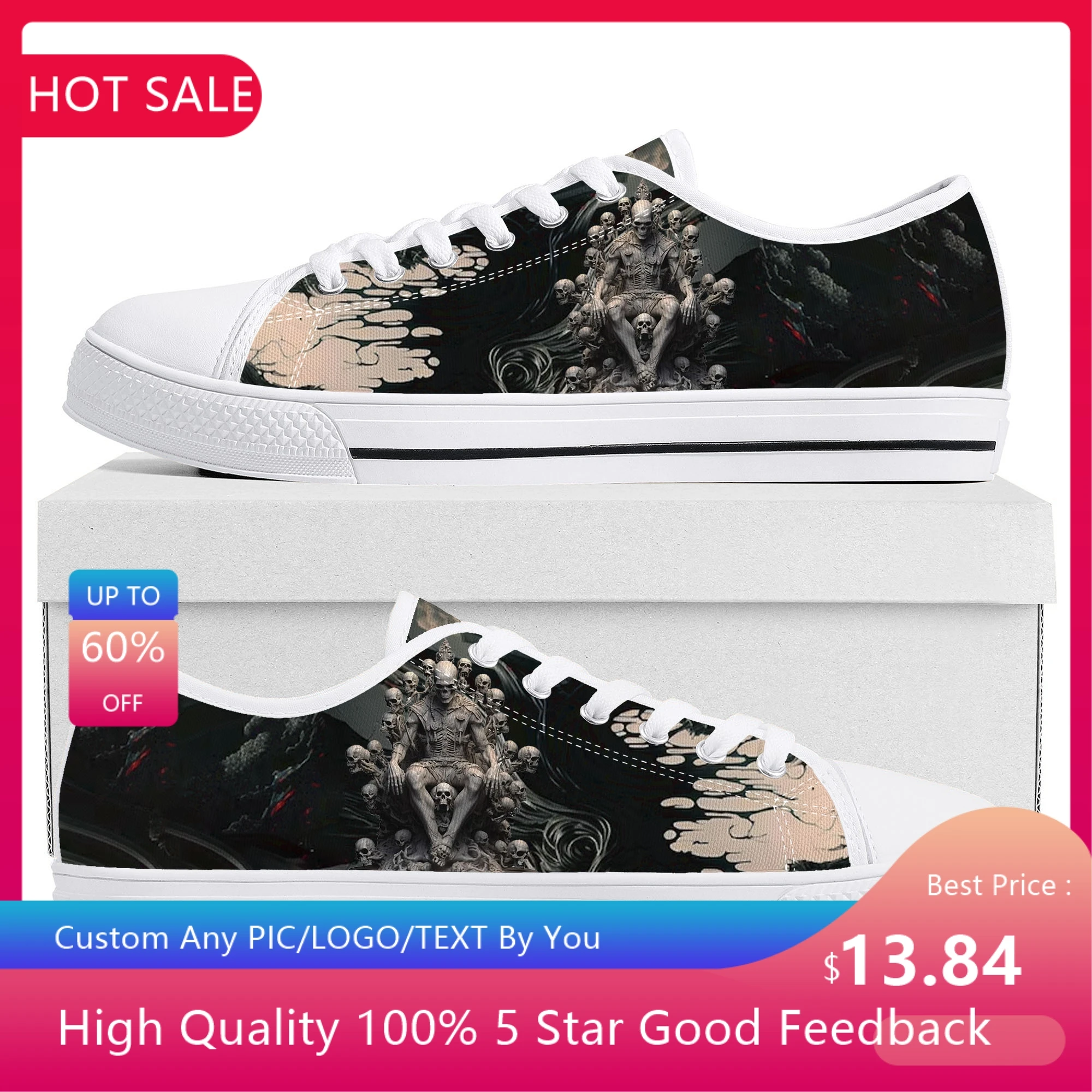 Кроссовки мужские/женские парусиновые, готические низкие кеды в готическом стиле, с рисунком черепа, Пейсли, повседневная обувь на заказ
Кроссовки мужские/женские парусиновые, готические низкие кеды в готическом стиле, с рисунком черепа, Пейсли, повседневная обувь на заказ