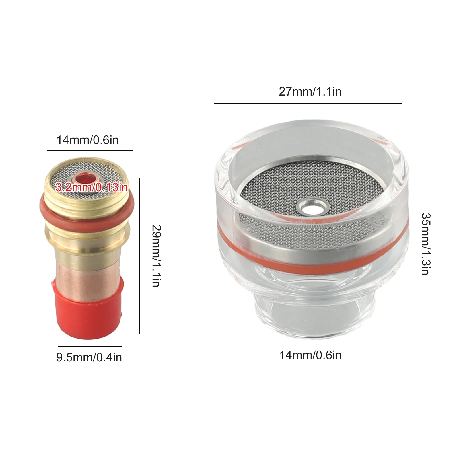6PCS TIG WP Welding Torch Kit Torch Gas Lens Collet Glass Cup For WP‑17/18/26 1.6mm 2.4mm 3.2mm Tungsten Needle Welding Equipmen
6PCS TIG WP Welding Torch Kit Torch Gas Lens Collet Glass Cup For WP‑17/18/26 1.6mm 2.4mm 3.2mm Tungsten Needle Welding Equipmen