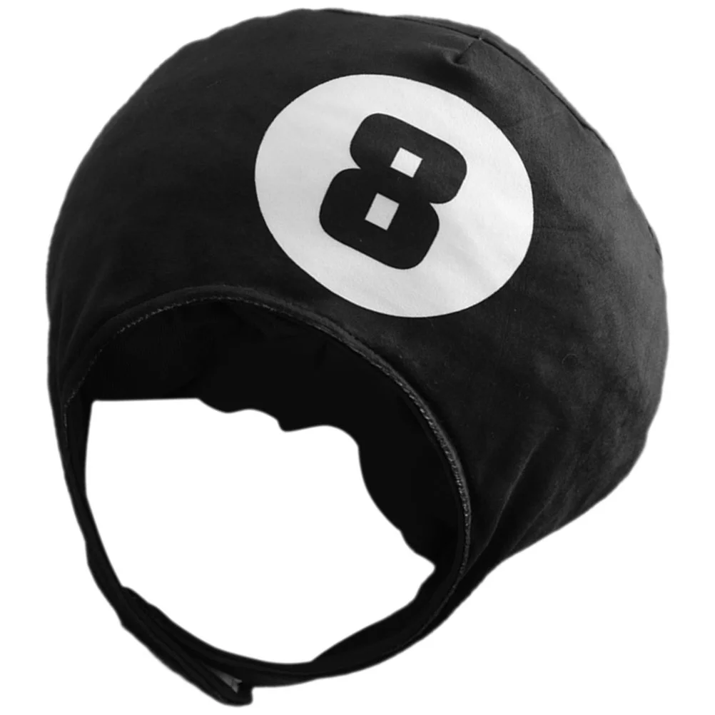 

Billiards Black Eight Headgear Caps Ball Hat Festival Headwear Props Funny Plush Headdress Pp Cotton Decorative