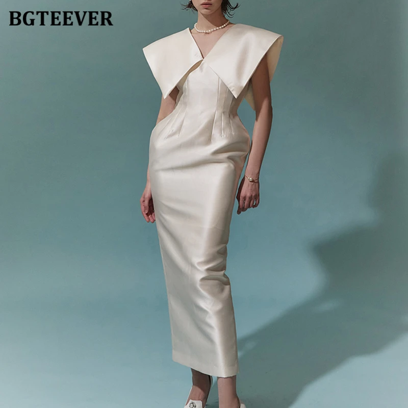 BGTEEVER Stylish Chic Women Lapel Package Hip Mid-Length Dress Elegant Sleeveless Female Slim Bodycon Dress Summer OL Vestidos
BGTEEVER Stylish Chic Women Lapel Package Hip Mid-Length Dress Elegant Sleeveless Female Slim Bodycon Dress Summer OL Vestidos