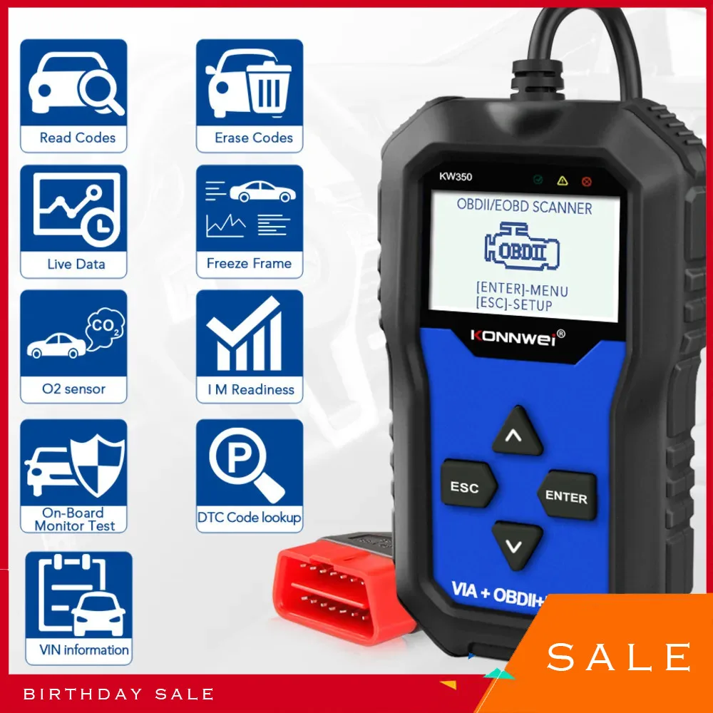 KONNWEI-Scanner De Diagnostic Complet KW350 Obd2, Système Professionnel Pour VW/AUDI/SKvocation/rol'offre EVW OBD2 VAG Golf
KONNWEI-Scanner De Diagnostic Complet KW350 Obd2, Système Professionnel Pour VW/AUDI/SKvocation/rol'offre EVW OBD2 VAG Golf