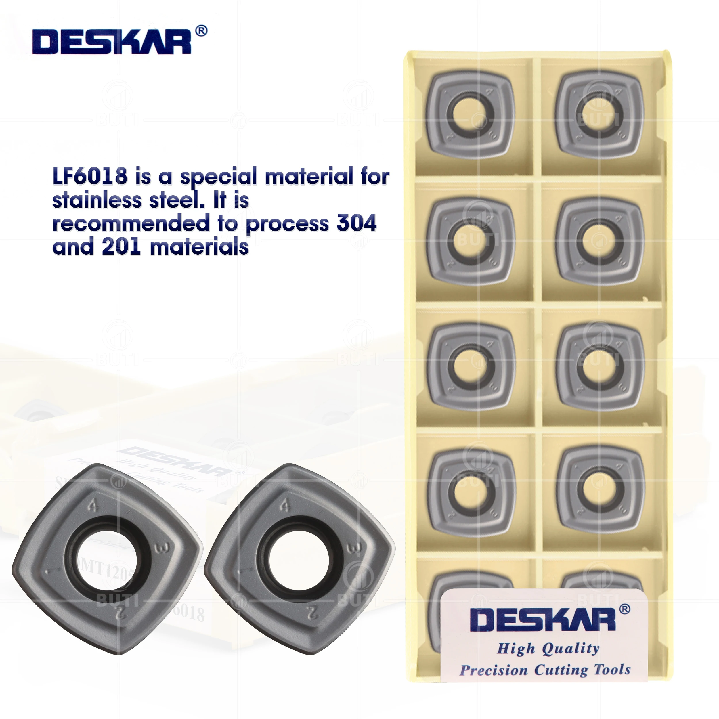 DESKAR 100% Original SDMT120512 PH LF6018 Carbide Milling Inserts CNC Lathe Cutting Cutter Mill Turning Tool For Stainless Steel
DESKAR 100% Original SDMT120512 PH LF6018 Carbide Milling Inserts CNC Lathe Cutting Cutter Mill Turning Tool For Stainless Steel