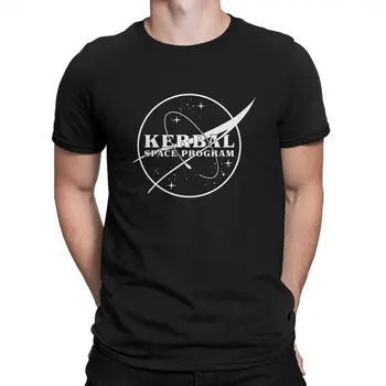 Kerbal Space Programm Insignien Männer T-Shirt Ad Astra O Neck Tops Baumwolle T-Shirt Humor Top-Qualität Geburtstags geschenke