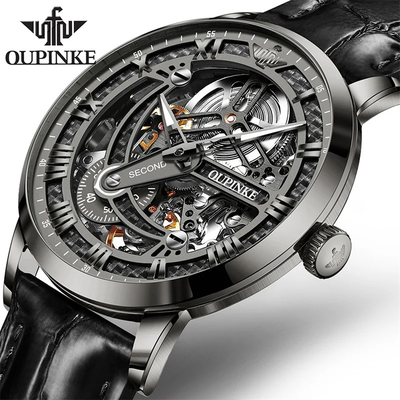OUPINKE Fashion Luxury Sport Skeleton Automatic Mechanical Wristwatch Rome Time Tourbillon Waterproof Watch for Men Reloj Hombre
OUPINKE Fashion Luxury Sport Skeleton Automatic Mechanical Wristwatch Rome Time Tourbillon Waterproof Watch for Men Reloj Hombre