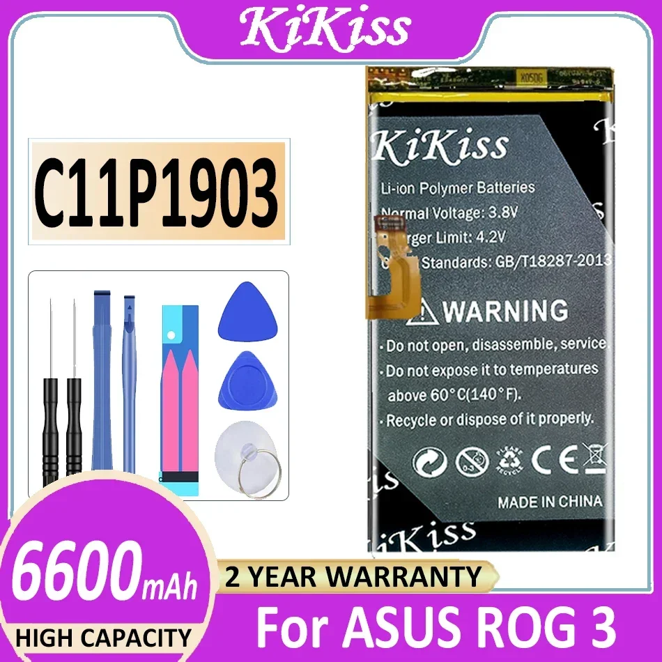 

C11P1903 6600mAh Battery for ASUS Rog Phone 3 ROG3 Batteries + Free Tools