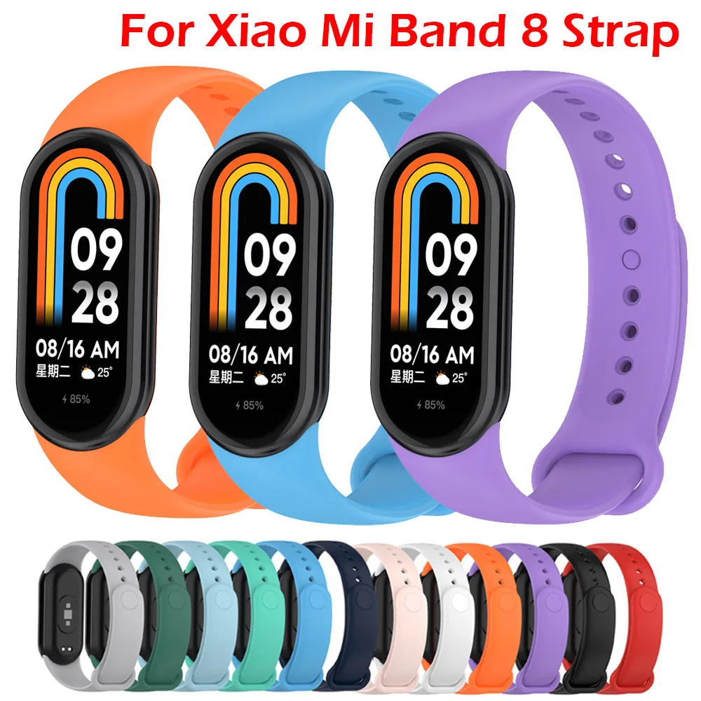 

Rubber Strap for Mi Band 8 Bracelet Xiaomi Mi Band 8 NFC Silicone Sport Strap Quick Release Correa Miband 8 SmartWatch Wristband