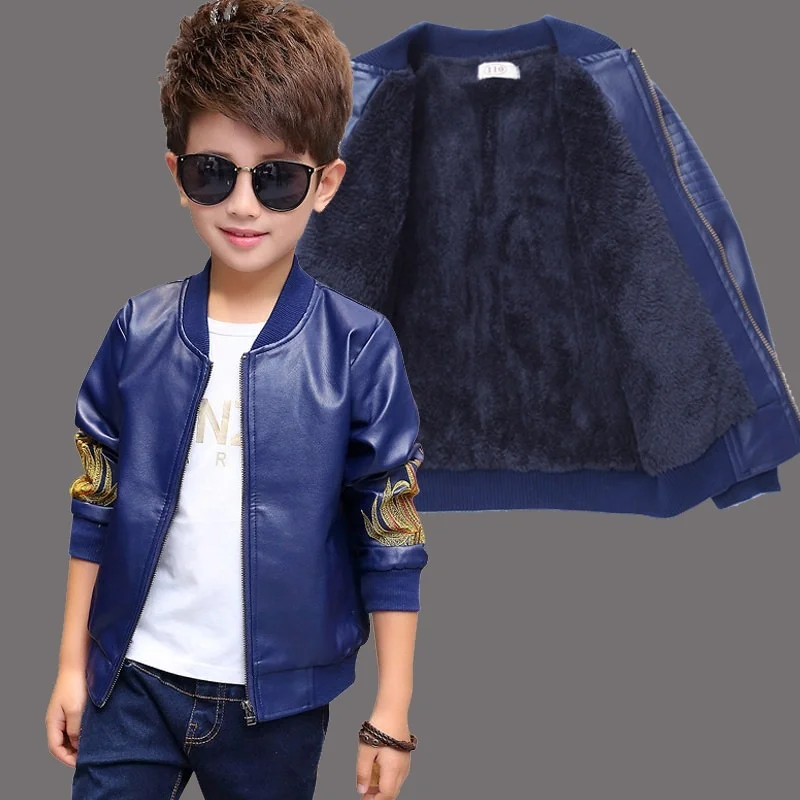 Child Winter Brand Coat Fashion Fur Padded Embroidery Baby Girls Boys Leather Jackets Children Outfits For 3-14 Years
Child Winter Brand Coat Fashion Fur Padded Embroidery Baby Girls Boys Leather Jackets Children Outfits For 3-14 Years