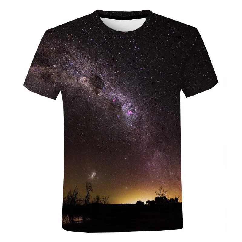 

Milky Way Galaxy Space 3D Print Men T Shirt Oversized Haikyuu Graphic Summer Streetwear Kids Fashion Crewneck Tops Tees Fashion