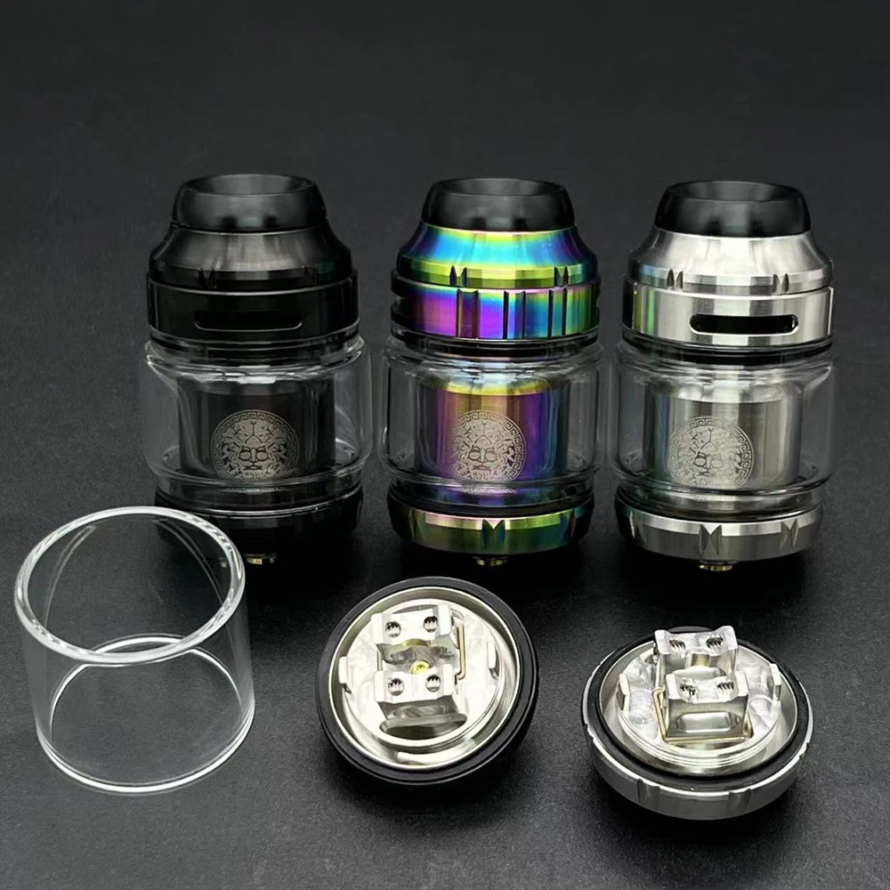 

ZHISHUO 25mm Zeus X RTA Atomizer 3.5ml/4.5ml Tank w/ Ni80 Coil Cotton 810 Drip Tip Leakproof for 510 Thread Vape e-cigarette Mod