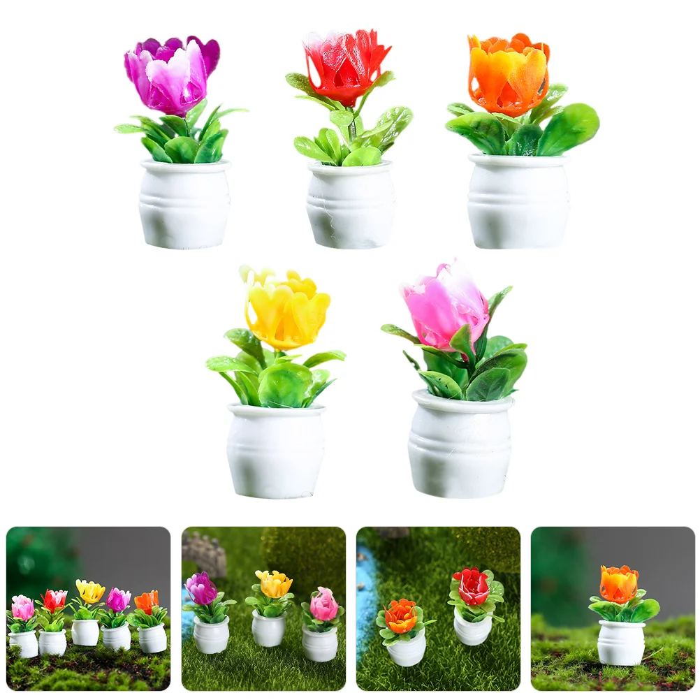 5 Pcs Artificial Plants Miniature Flowerpot Bonsai Decor Tiny House Micro Landscape Decoration Resin Craft
5 Pcs Artificial Plants Miniature Flowerpot Bonsai Decor Tiny House Micro Landscape Decoration Resin Craft