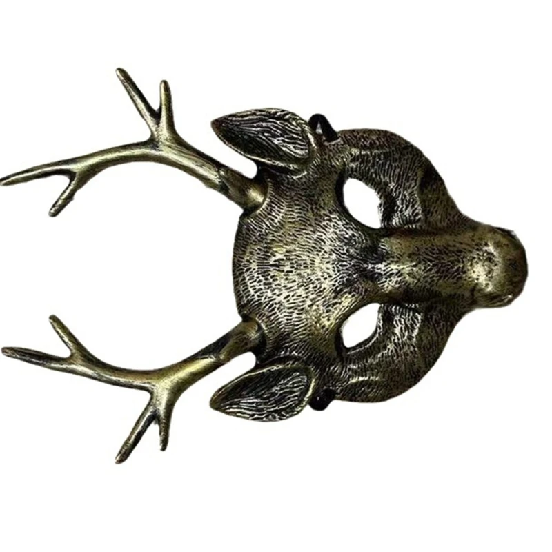 Маска оленя для детей и взрослых, праздничная вечеринка, маска для косплея с изображением оленя на Хэллоуин