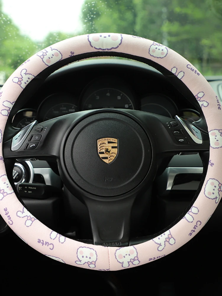 Car Steering Wheel Cover Ice Silk Cartoon Rabbit Car Protective Cover Summer Cute Non-Slip Sweat-Absorbing Steering Wheel Cover
Car Steering Wheel Cover Ice Silk Cartoon Rabbit Car Protective Cover Summer Cute Non-Slip Sweat-Absorbing Steering Wheel Cover
