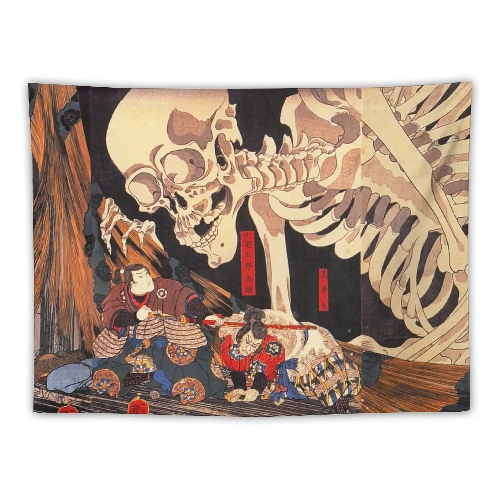 

Gashadokuro Skeleton Ghost Tapestry Tapete For The Wall Decoration Bedroom Room Aesthetic Decor Aesthetics For Room